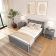 thumbnail image 4 of Plank+Beam Solid Wood Full Bed Frame with Headboard, Classic Full Size Adults Platform Bed, 4 of 8