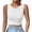 White, variant on Crop Tops for Women Round Neck Sleeveless Front Wrap Tank Tops Casual Athletic Running Yoga Shirts Tops