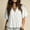 *White, variant on ClodeEU Women's V Neck Flutter Short Sleeve Babydoll Blouse,Casual Loose Peplum Summer Tunic Top Black,Women's Plus L