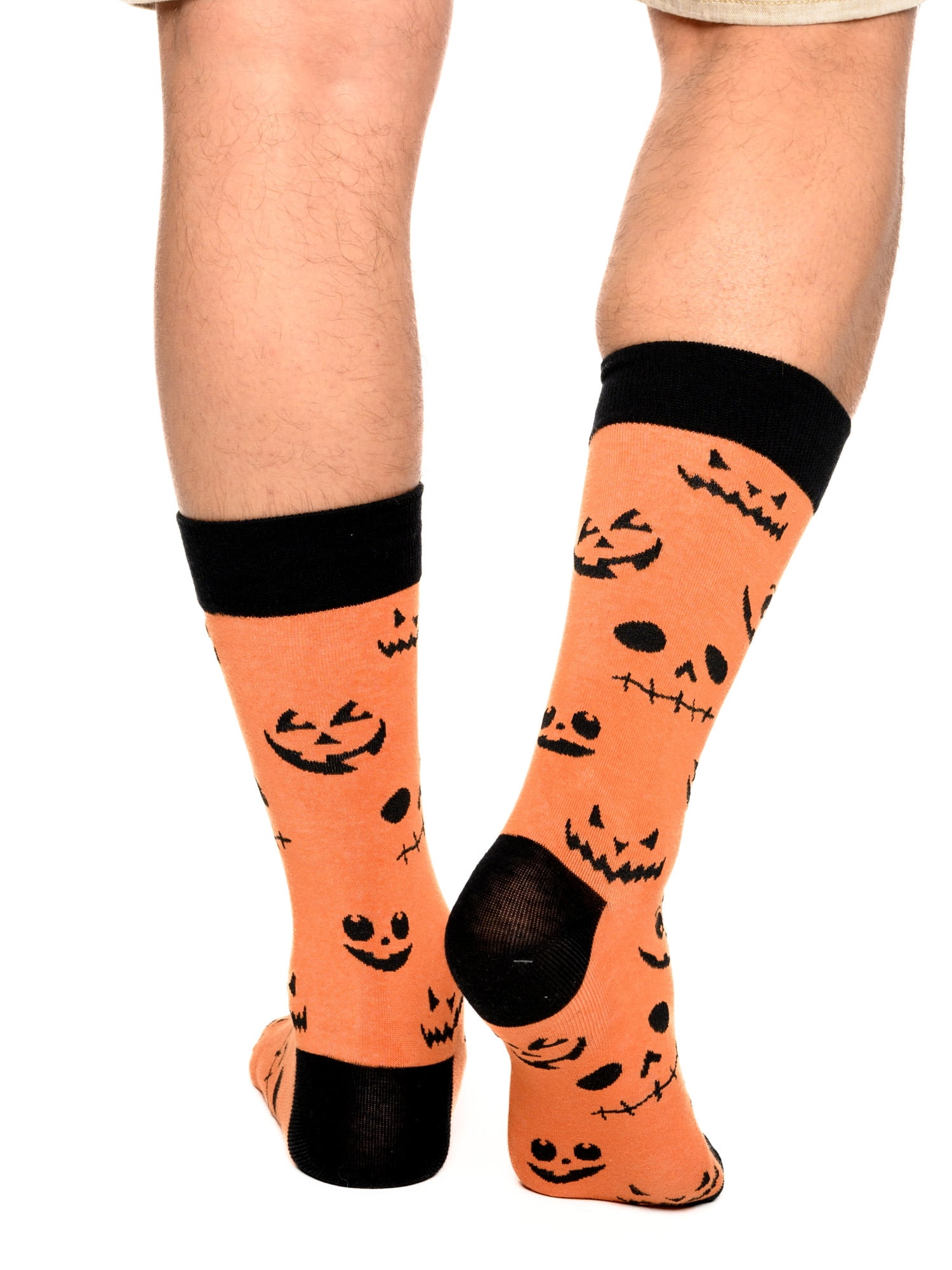 50% OFF 以上 - レディース福袋 Men's Scary Face Pumpkin Halloween Socks, Jack O'Lanterns 服&ファッション小物