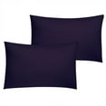 thumbnail image 2 of Cotton Metrics Travel Pillowcase 14x20 Set of 2 Toddler Pillowcase Zipper Closure 800 Thread Count 100% Organic Cotton Pack of 2 Travel Size Pillow Cases Navy Blue Solid, 2 of 7