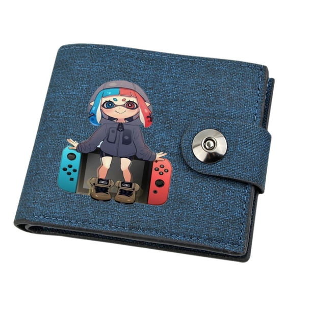 Cartera Splatoon, tela delgada y plegable con personajes de anime