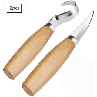 FLEXCUT KN115 Carving Knives, Chip Carving Set, High Carbon Steel Blades,  Ergonomic Ash Handle, Set of 3