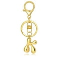 thumbnail image 2 of Hearth & Gear Custom Letter Keychain Key Ring For Initial Charm With Sturdy Metal Loop And Easy To Find Design For And Luggage, 2 of 5