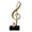 A, variant on wutoase Gold Resin Music Note Sculpture, Modern Musical Symbol Figurine, Table Centerpiece for Piano Room, Home Office & Desk Decor