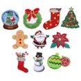 thumbnail image 1 of 10 piezas de apliques de lentejuelas para planchar en ropa, apliques de muñeco de nieve para chaqueta, pegatinas de Navidad para planchar, 1 of 3
