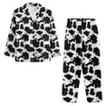 thumbnail image 6 of FOR U DESIGNS Cow Print Women's Pajamas Long Sleeve Pants 2PCS Size 3XL Sleepwear Button Down Loungewear Soft Pjs Long V-neck Tops for Women Button Nightwear, 6 of 7