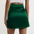 Skirting Board Paint Womens Satin Skirts Mini Length ALine Zipper Short Skirt Summer