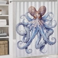 thumbnail image 5 of Octopus in The Mysterious Ocean 4Pcs Shower Curtain Set Shower Curtain Set with Carpet Bath Mat, 5 of 8