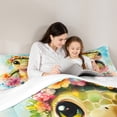 thumbnail image 4 of Homewish Kawaii Sea Turtle Bedding Comforter Set 7 Pieces for Teens, Cartoon Groovy Floral Full Bedding Set, Cute Ocean Animal Fitted Sheet Flat Sheet, Luxury Bedroom Decor, 4 of 7