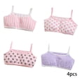 thumbnail image 1 of KYAIGUO 7-12T Kids Girls Trim Bralette Bra Rib Spaghetti Strpa Sleeping Bras for Teens, 1 of 7