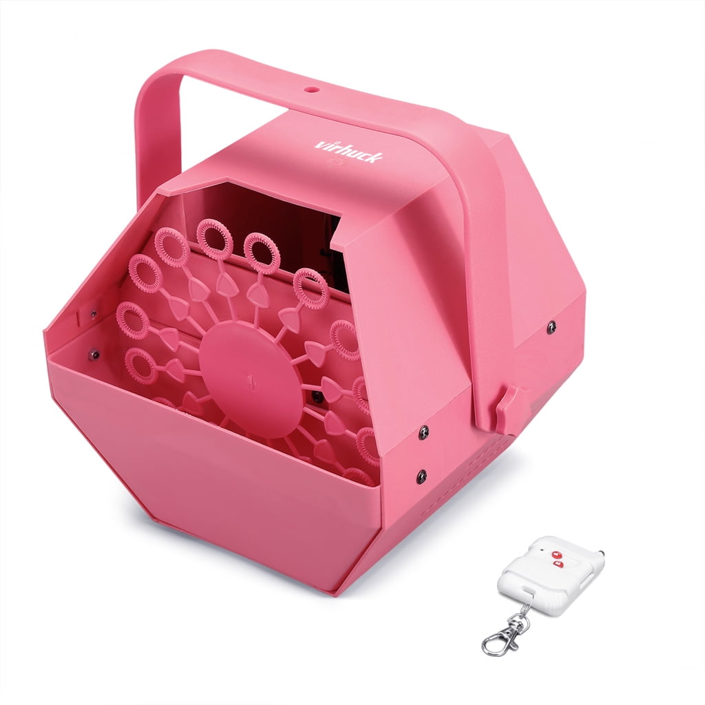 Bubble Machine, Virhuck Pink Upgraded Bubble Machine Professional