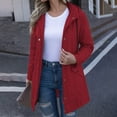 thumbnail image 5 of Mifsaly Womens Windbreaker Jacket Lightweight Windproof Hooded Full Zip Trench Coat Outdoor Hiking Camping Travel Outerwear with Adjustable Drawstring and Pockets Wine,S, 5 of 9