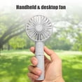 thumbnail image 5 of FloHua 3-in-1 Portable Fan, 3Speeds Handheld Fan, Personal Fan with Foldable Handle as Desk Fan, Lightweight Neck Fan , Rechargeable Mini Fan for Stylish Girl/Women/Men/Pets/Indoor Outdoor/Travel, 5 of 7
