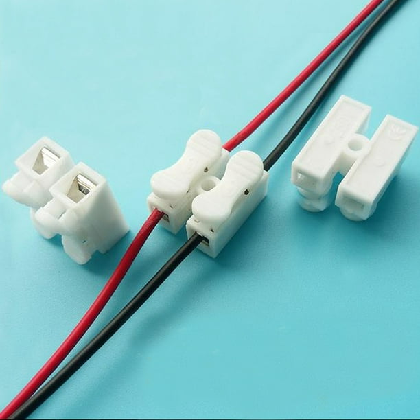 Connecteurs à fil de ressort 100 pièces - Connecteurs de câble CH-2,  bornier de câblage électrique, connecteurs de câble électrique