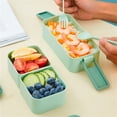 thumbnail image 4 of onlyliua Double-layer Lunch Box Sealed For Office Workers, Separated By Compartments, Bento Box That Can Be Heated In The Microwave For Students, Lunch Box With Tablewar On-Trend Low Spend, 4 of 10