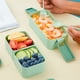 thumbnail image 4 of Caja de almuerzo de doble capa para estudiantes, portátil, oficina, caja bento rectangular con tenedor y cuchara, azul, 4 of 4