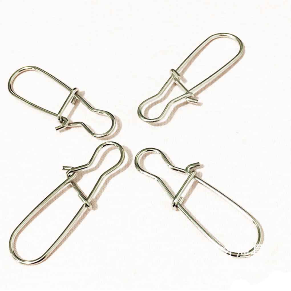Details about   100pcs/50pcs Stainless Steel Fishing Snaps Fastlock Clips Connector AccessoriBA 