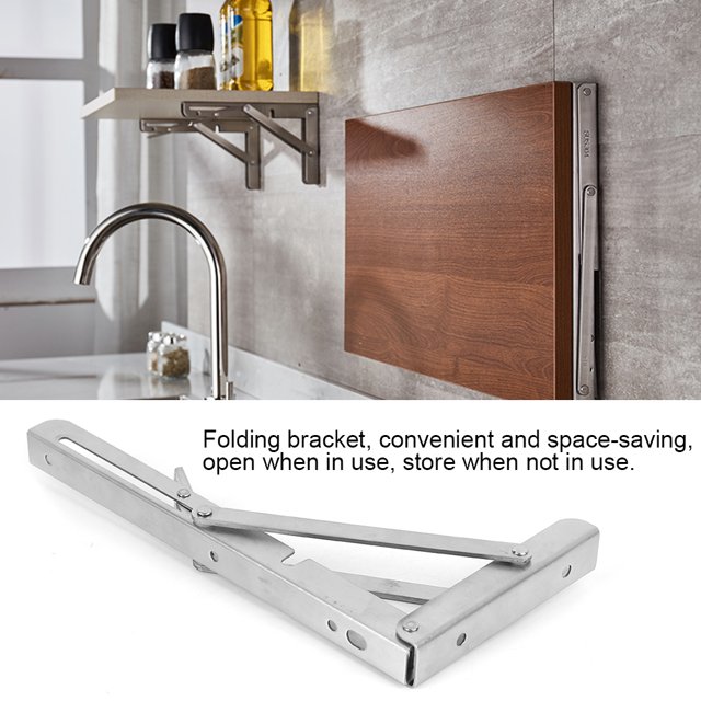 Soporte de pared, 2 piezas de acero inoxidable, soporte de estante de pared triangular, soporte de estante de pared elegante y moderno