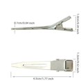 thumbnail image 4 of 50 Pices De Pinces Cheveux Boucls (argent), Pinces Cheveux Boucls Une Seule Dent De 4,5 Cm Avec Pinces Cheveux En Crocodile En Mtal Pour Exten, 4 of 5