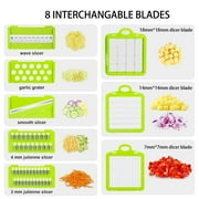PHANCIR Vegetable Chopper, 17 in 1 Multi-Function Food Chopper, Professional Kitchen Gadget with Container
