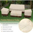 thumbnail image 5 of Patio Furniture Covers 4 Piece Set Outdoor Furniture Covers Waterproof, Heavy Duty 600D Patio Furniture Set Cover for Chairs, Couch, Table Coffee, Beige, 5 of 13