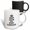 Multicolor, variant on 3drose, Keep Calm and Stay Curious Typography - Discovery Quote with Crown, 15oz Two-tone Yellow Mug