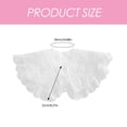 thumbnail image 3 of Elegant Ruffle Lace Trim Shawl Fake Collar Hollow Out Embroidery Flower Detachable Collar Capelet for Womens Outfit, 3 of 8