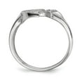 thumbnail image 2 of Sterling Silver Rhodium-plated Cubic Zirconia Moon With Star Polished Ring - Size 7 - Measures 2.65mm Wide , 2 of 2