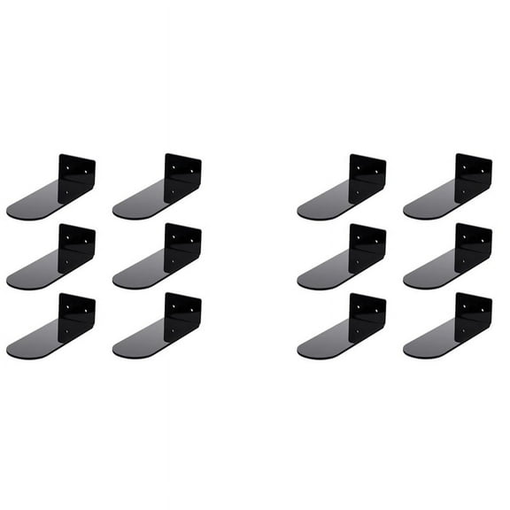 12 Pack Floating Shoe Shelves,Black Acrylic Wall Mounted Shoe Display Shelves,for Display Collectible Shoe&Sneaker