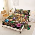 thumbnail image 2 of Erosebridal Easter Rabbit Egg Kid Queen Sheet Sets, Groovy Flower Bed Set, 4-Piece, 2 of 5