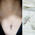thumbnail image 3 of Rosec Jewels Lab Created Diamond Cross Pendant for women (Ef-Vs Quality) - Infinity Cross Necklace - Christmas Jewelry Gift, 14K White Gold, 3 of 8