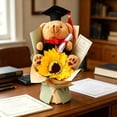 thumbnail image 1 of Girasol Oso de Peluche Ramo de Flores Regalo de Graduación para Celebraciones y Decoración de Fiestas, Materiales Suaves y Duraderos, Incluye 1 Pieza, 1 of 6
