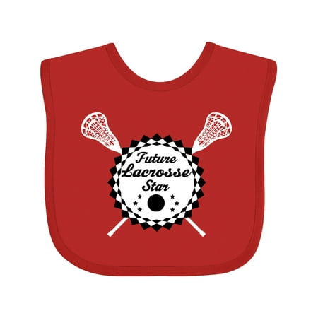 

Inktastic Future Lacrosse Star childs Gift Baby Boy or Baby Girl Bib