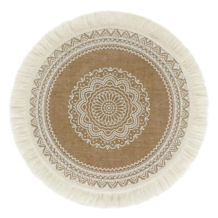 

qucoqpe Kitchen Placemat Coasters Woven Placemats Linen Dining Table Potholders Home Jute Decorative Mats Table Placemats for Halloween Christmas