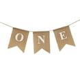 thumbnail image 1 of Banner rústico ONE de arpillera WH SIGNATURE para 1.er cumpleaños, 1 of 7