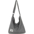 thumbnail image 1 of Bolso Hobo, Bolso De Lona para Mujer Bolso Bandolera Bolso De Playa Bolso De Hombro Simple Bolso De Mano Grande De Algodón para Mujer Bolso De Compras para Niñas para Viajes Uso Diario, 1 of 5