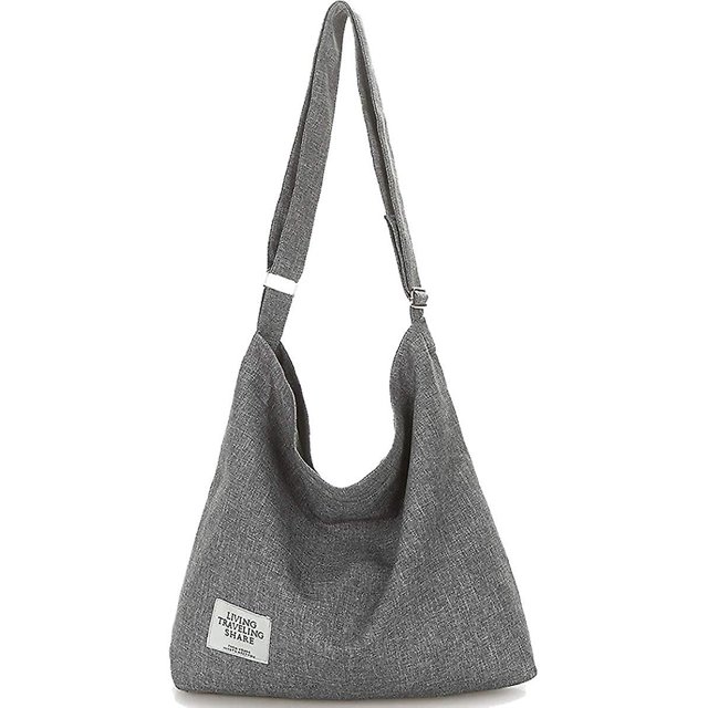 Bolso Hobo, Bolso De Lona para Mujer Bolso Bandolera Bolso De Playa Bolso De Hombro Simple Bolso De Mano Grande De Algodón para Mujer Bolso De Compras para Niñas para Viajes Uso Diario