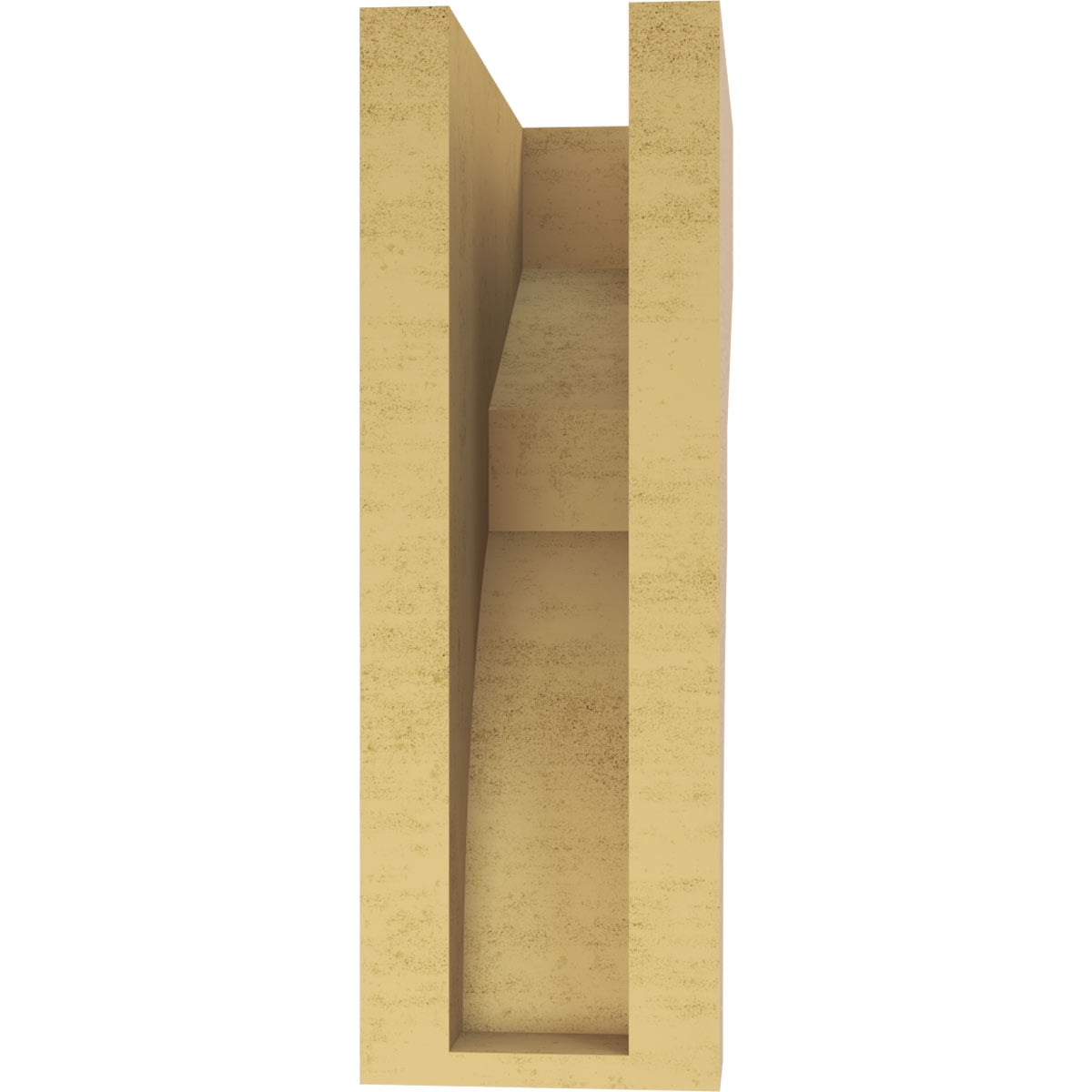 4"W x 8"D x 12"H Classic Monterey Rough Cedar Woodgrain TimberThane Corbel, Primed Tan