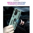 thumbnail image 4 of Compatible with Samsung S21plus, with HD Screen Protector,[Military Grade] Ring Car Mount Kickstand Hybrid Hard PC Soft TPU Shockproof Protective Case for S21plus, 4 of 5
