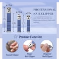 thumbnail image 3 of Manicure Set 12 in 1 Nail Clipper set, Odies nail clippers, fingernail & toenail clippers, Manicure Tools, pedicure tools, Suitable for Travel Manicure Kit, Nail Set Kit With Everything Profe,Blue, 3 of 5