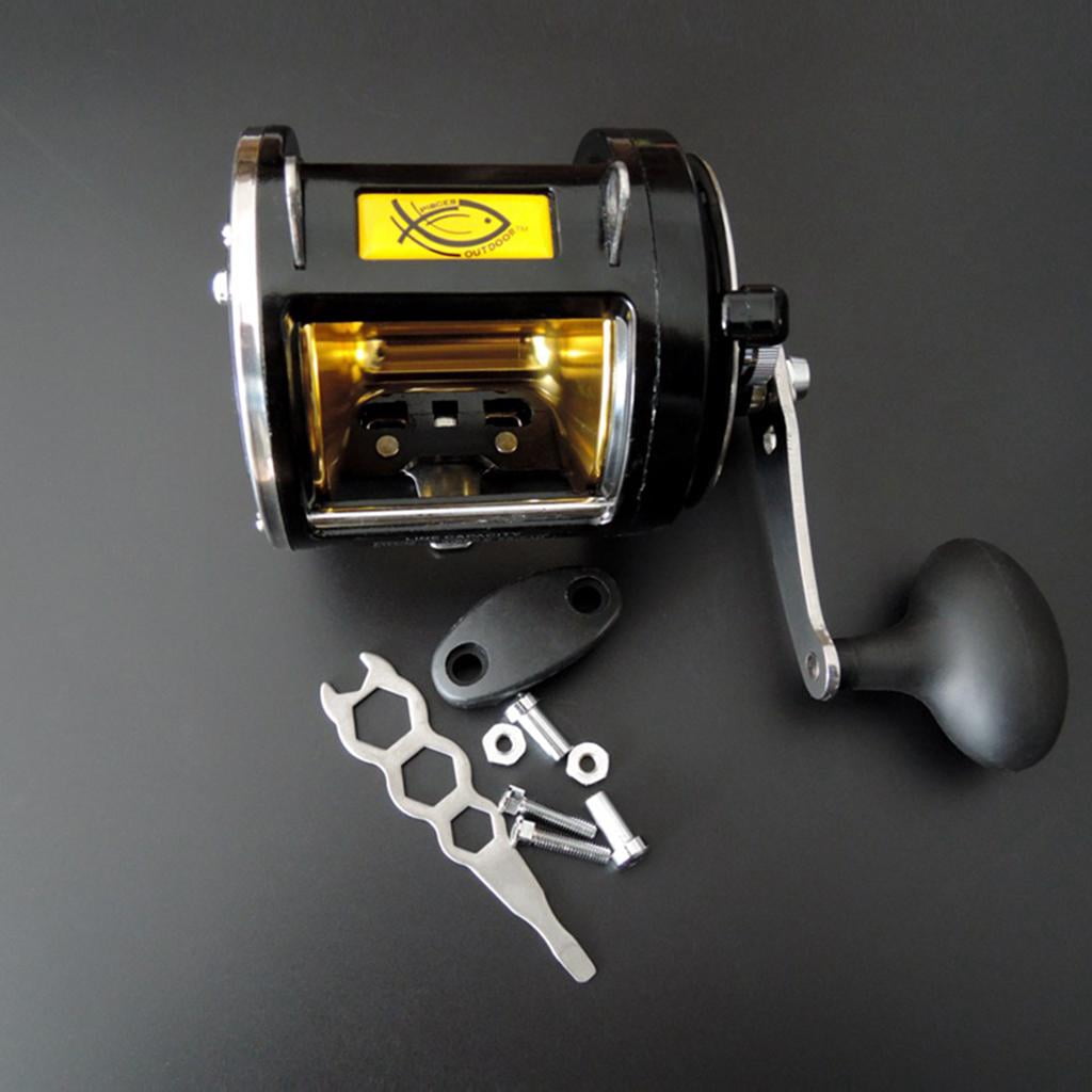 Moulinet De Pêche à La Traîne (Trolling) - 3+1 Roulements - Frein Max 25kg - Pour Main Gauche Ou Droite - 490g