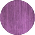 thumbnail image 1 of Ahgly Company Indoor Round Abstract Purple Contemporary Area Rugs, 4' Round, 1 of 4