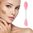 thumbnail image 2 of Unique Bargains 2 Pcs Soft Facial Mask Brush Knife-shaped Light Pink, 2 of 5