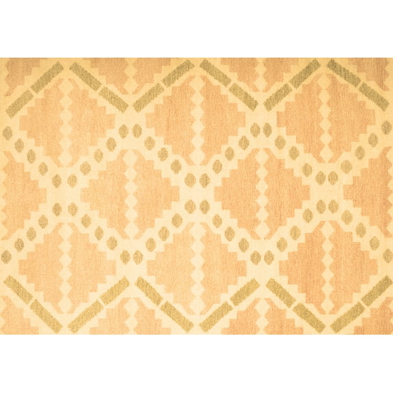 Ahgly Company Indoor Rectangle Abstract Brown Contemporary Area Rugs, 5' x 7'