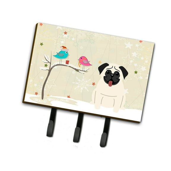 Christmas Presents between Friends Pug - Cream Leash or Key Holder