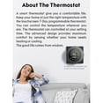 thumbnail image 3 of WiFi Thermostat, Flame Retardant Shell Remote Control Thermostat Mobile WiFi Connection Circular Interface  for Home Use, 3 of 7