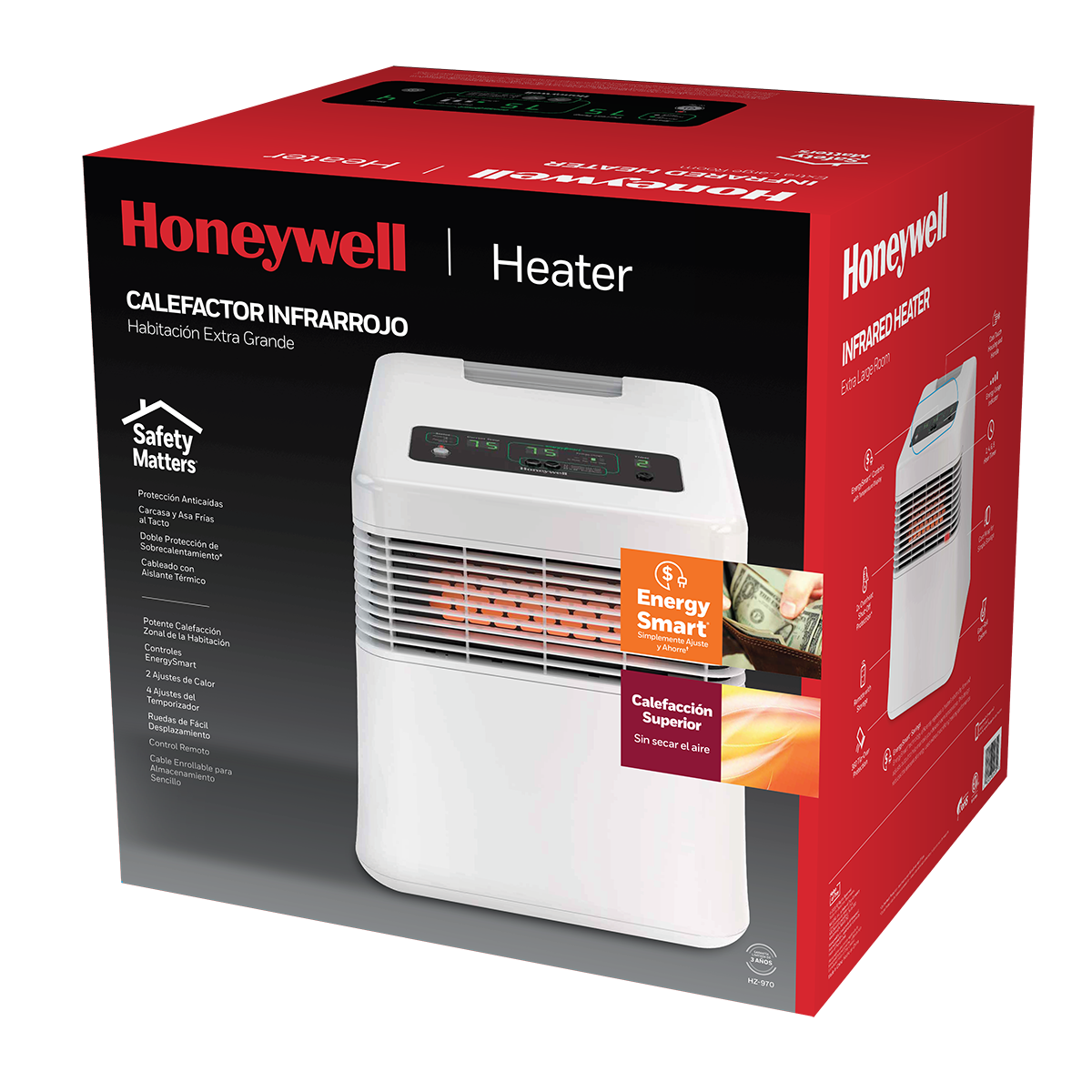 Honeywell EnergySmart Infrared Whole Room Heater - Walmart.com