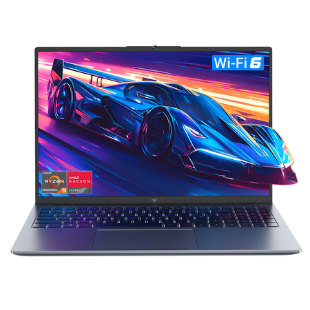 Laptop 16" FHD Gaming Laptop AMD Ryzen 9 6900HX 16GB LPDDR5 512GB NVMe SSD Windows 11 Pro Backlit Keyboard WiFi 6