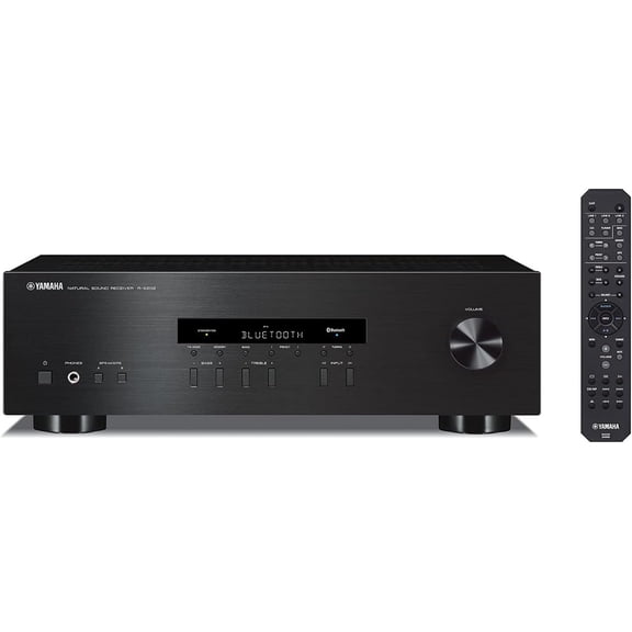 Restored Yamaha R-S202 Stereo Receiver with Built-In Bluetooth Connectivity, Up to 100W Per Channel at 8 Ohms (Black) (Certified Refurbished)